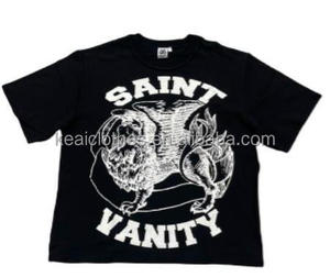 קטיון vanity באיכות גבוהה משקל 100% כותנה הדפס להבה מגודל יתר קרעים חולצת גברים יוניסקס