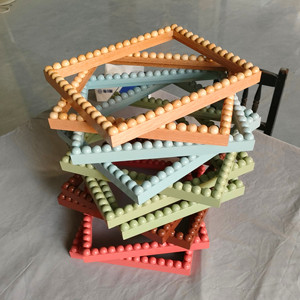 手作り8x10インチグリーンボビンフレーム装飾木製写真フレームビーズアクセント付き - Product Image 5