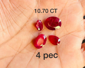 Pietra preziosa rubino naturale fatto a mano taglio sfaccettato creazione di gioielli e accessori reperti componenti di pietra sfusa - Product Image 5
