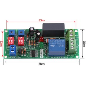 AC100V~250V Infinite Cycle Delay Timer Timing Switch <strong>Relay</strong> Turn On Off <strong>Module</strong> 0.5s ~ 1000min Adjustable Time Delay Switch - Product Image 2