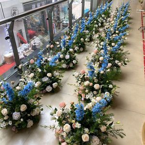DKB工場ホット販売シルクフラワーボール手作り高品質結婚式人工ローズフラワーセンターピースイベント装飾