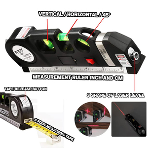 LV03 8ft Cross <strong>Line</strong> Measurement Ruler Leveling Laser <strong>Level</strong> Pro 3 Tools RECHARGEABLE and NON-RECHARGEABLE
