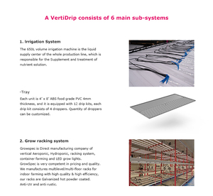 Mobile Racking Drip Irrigation System with <strong>LED</strong> Lighting Air Flow System