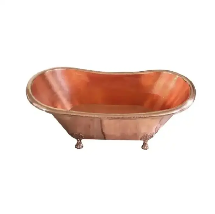 อ่างอาบน้ำทองแดงแท้100% ใช้ในครัวเรือนอ่างอาบน้ำดีไซน์เรียบง่ายไม่เหมือนใคร