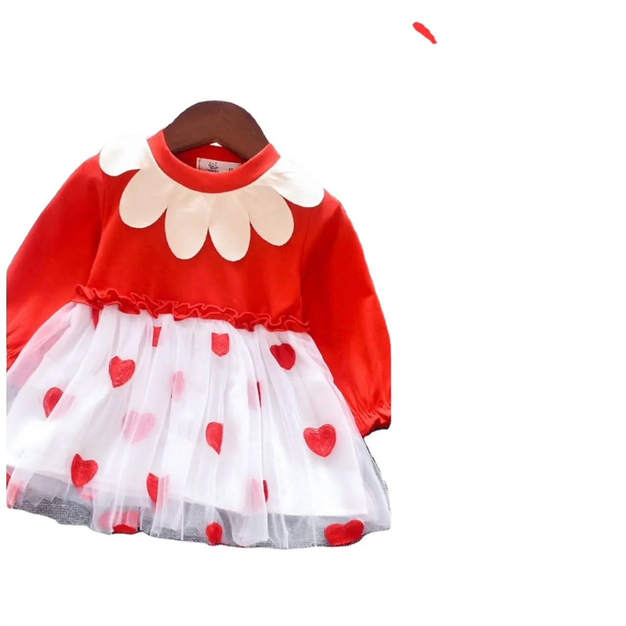 夏の新しいスカートプリント卸売幼児衣装子供服子供用パーティーフロック女の子服冬の赤ちゃんの女の子のドレス