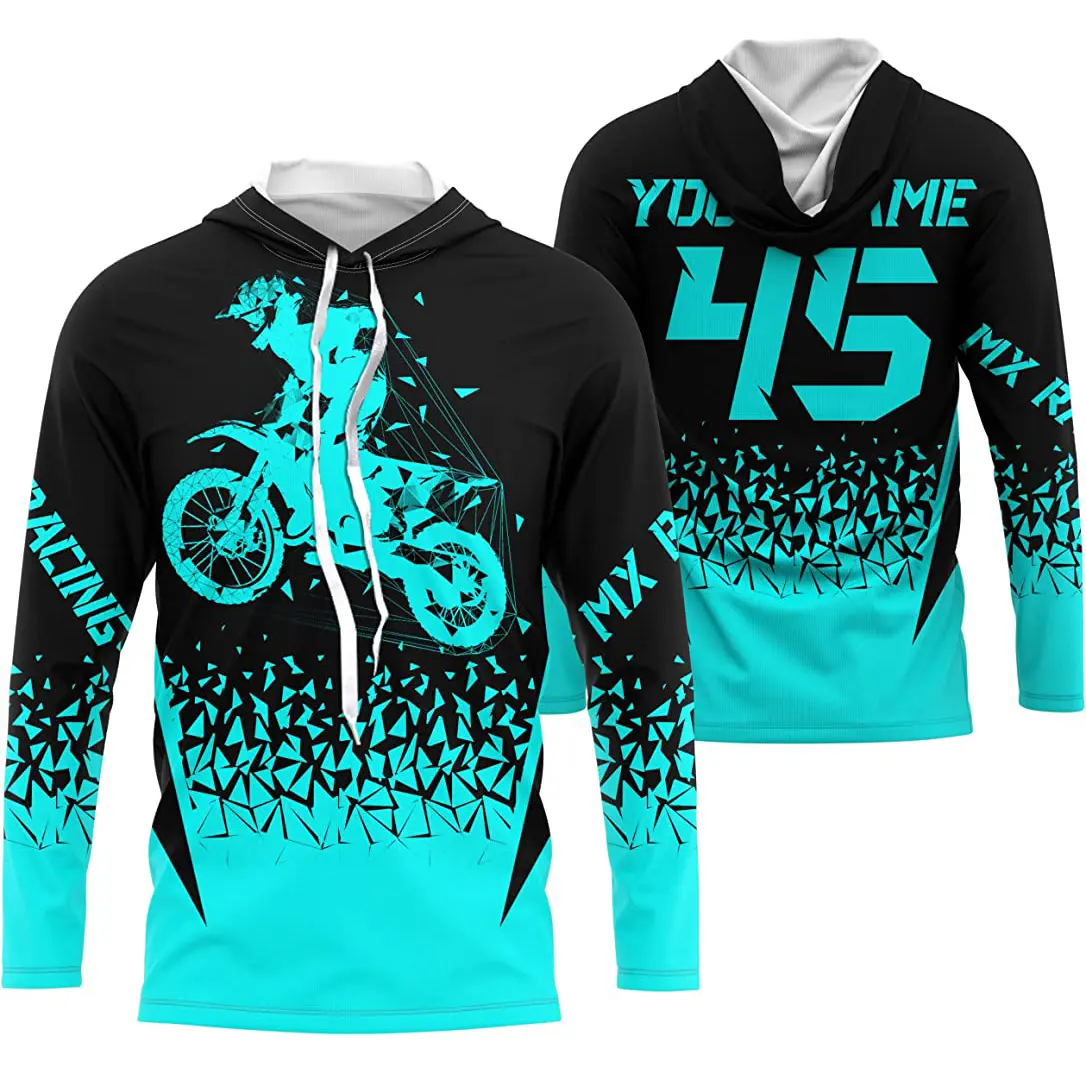 Tùy chỉnh thăng hoa Motocross Jersey xe máy đua mui xe khô nhanh chóng trên tất cả các in thêu thoáng khí tùy chỉnh thiết kế Hoodies