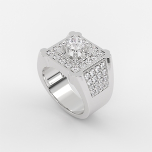 Customizable Silver Rings for <strong>Men</strong> with <strong>Ruby</strong> and Diamond Smart Light Feature OEM ODM Manufacturing From Vietnam - Product Image 4
