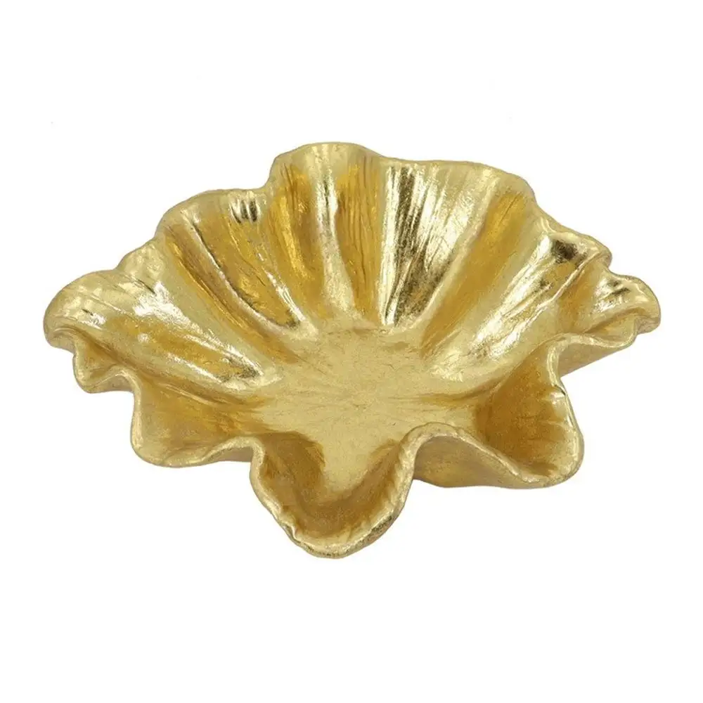 New Arrival gold Flower shape Food and Dry fruits customized Plates and Dish Trays for Restaurants Aluminium cake tray