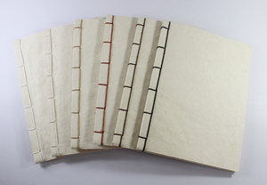 Giornale del taccuino in stile giapponese realizzato in 70 Gsm 40 fogli 80 pagine di carta di canapa rilegato con cordino di cotone abbinato sul dorso - Product Image 4