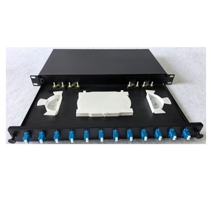 19-Inch FTP Rack Mounted ODF Terminal Box 24-Core Fiber Distribution Frame with ODF <strong>Patch</strong> <strong>Panel</strong> and LC/UPC LC/APC Adaptors - Product Image 4