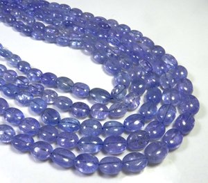 100% tanzanite אפריקה 6-10 מ "מ חרוזי חלק כחול טבעי מלוטשת 11" strand כחול טנזניט סגלגל אבני חן רופפים אבני חן רופפים