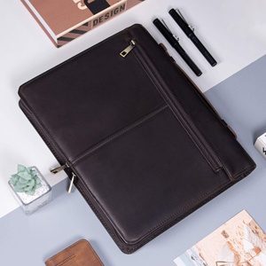 High Quality LP-0023 Business Briefcase File Folder Personalized A4 Leather <strong>Document</strong> Bag With Logo <strong>Book</strong> and Portfolio Pattern - Product Image 6