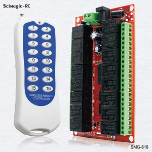 Multi-canale ricevitore Controller 12V telecomando combinazione interruttore Wireless RF 433 Mhz 16 pulsanti per motori luce della pompa - Product Image 2
