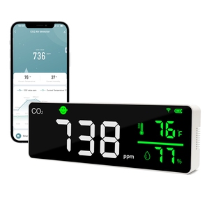 智能Wifi CO2检测器监测空气质量室内温湿度测试仪NDIR传感器，用于种植帐篷、蘑菇、家庭 - Product Image 1