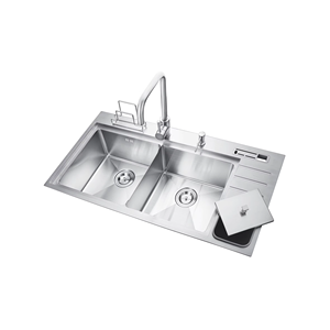 Nhà máy tùy chỉnh vuông nhà bếp thép không gỉ bồn rửa bát đôi máy làm sinksfor RV khách sạn sử dụng - Product Image 2