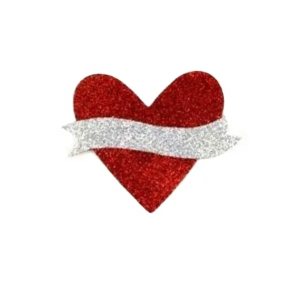 Goede Kwaliteit Rood Grijs Unisex Glitter Valentijnsdag Stijlvolle Eenvoudige Stijlvolle Patroon Decoratieve Aanpassen Pvc Basis Tattoo Sticker