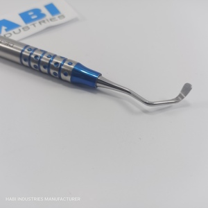 Kualitas Premium biru dilapisi Titanium gigi spatula Manual daya implan Tunneling gusi Sinus mengangkat pengisian pembersihan - Product Image 3