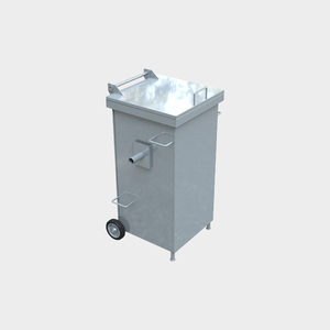 240L açık galvanizli çöp konteyneri-müşteri pedalına göre özelleştirilebilir çöp konteyneri - Product Image 6