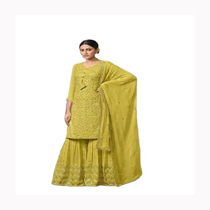Toptan hint bayanlar Anarkali Salwar Kameez ağır <span class=keywords><strong>Net</strong></span> pamuk etnik kıyafeti yüksek düğün ipek Salwar doğrudan ihracat hindistan Suits
