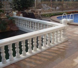 เสาหินหินอ่อนขนาดตามสั่งเสาหินแกรนิตโรมันสำหรับตกแต่งบ้านกลางแจ้ง - Product Image 5