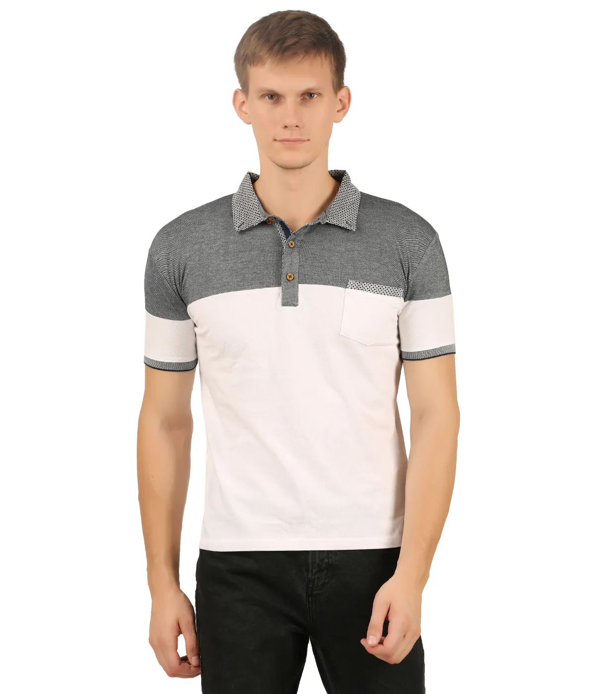 T camisa 100% algodón de corte y costura pájaro diseño tela Polo t camisa 100% camisetas de algodón