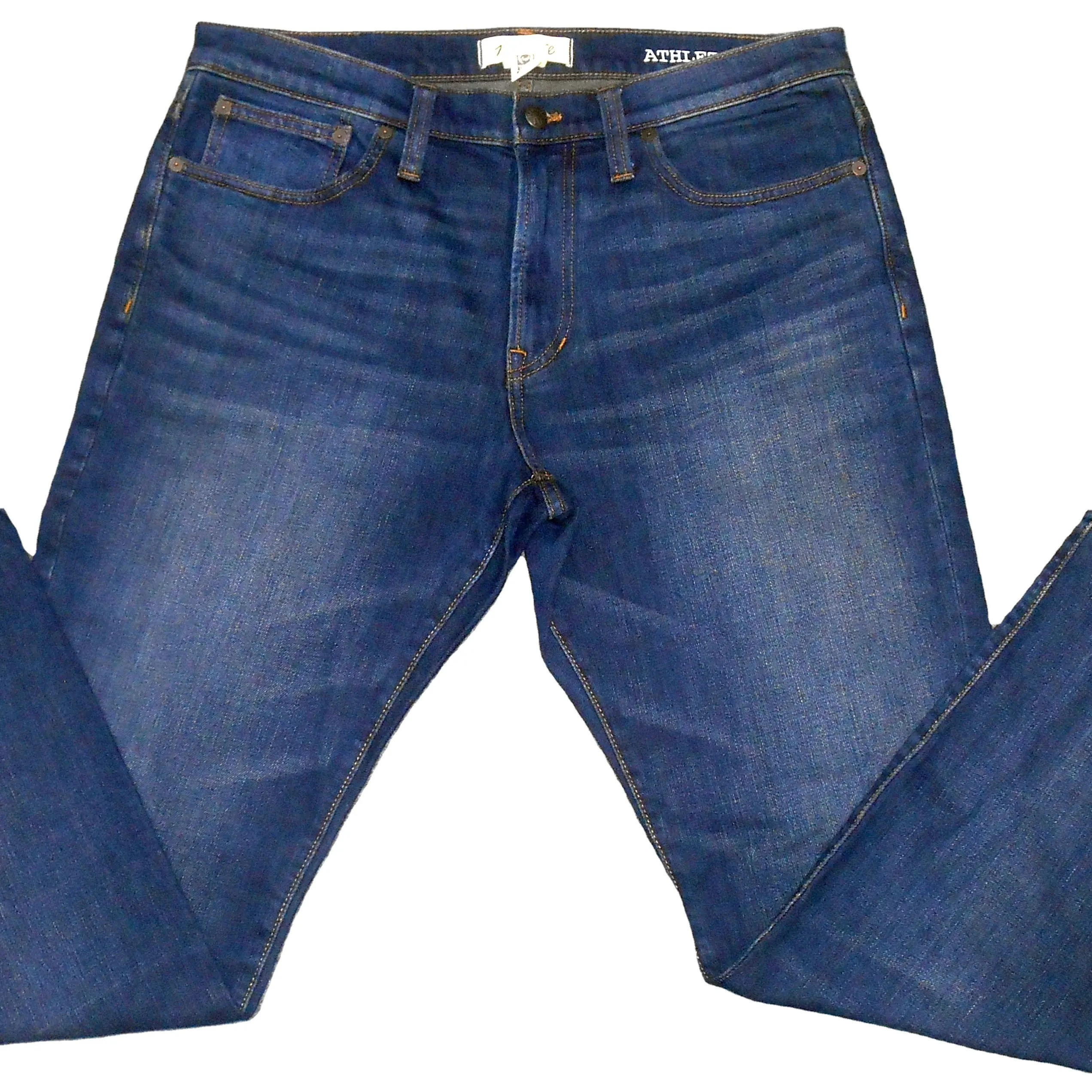 OEM prodotto dal Bangladesh Jeans da uomo con vestibilità dritta regolare di dimensioni personalizzate