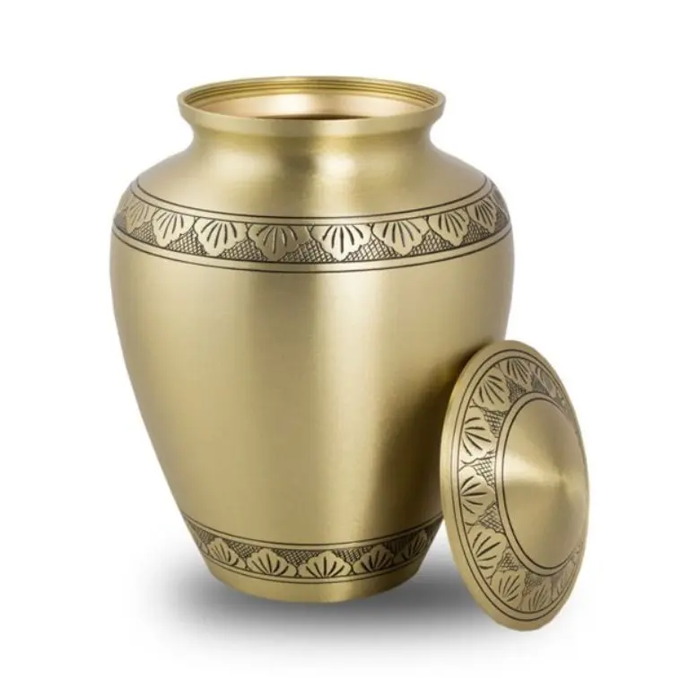 Brass Metal Cremation Urn for funeral supplies for adult Ashes urns pet urns to save memory with Lid