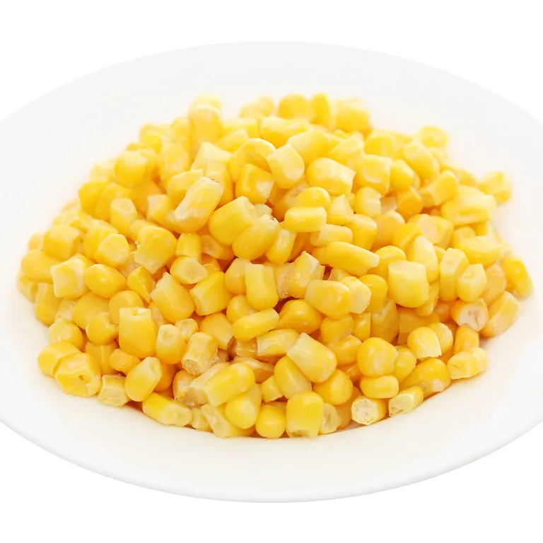 Granos de maíz superdulces dorados jugosos Congelación de maíz dulce 500g nueva cosecha de verduras congeladas