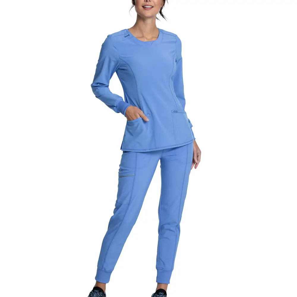 Ensemble de gommage confortable au Design classique pour toute la journée, haut à manches longues, uniforme d'allaitement d'hôpital, blouses médicales