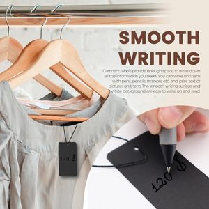 Etiquetas colgantes en relieve de lujo ecológicas personalizadas, diseño de cuerda de cartón negro, etiquetas de columpio para ropa de papel para etiquetas de ropa - Product Image 4