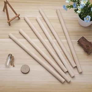 Bitmemiş 12-inch huş kayın ahşap dübel çubuklar el sanatları için ayarlanabilir parke sopa şamdan yapımı için - Product Image 5