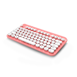 复古布丁键帽键盘75键迷你2.4G无线办公电脑键盘带USB接收器 - Product Image 5