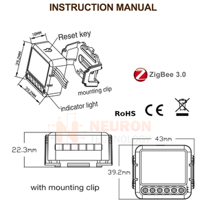 Tuya ZigBee 1/2/3/4ギャングスマートライトスイッチモジュールスマートライフ/Tuyaワイヤレスリモコン - Product Image 4