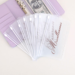 12 adet A6 6 delikli su geçirmez manifatura fermuarlı PVC Binder cepler bağlayıcı olarak zarf torbalar için A6 dizüstü cilt - Product Image 5