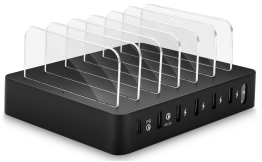Ilepo 60W 6 Port Multi USB Ladegerät für Mobiltelefone, Desktop Quick Charge 3.0 Schnell ladegerät USB Dock Station - Product Image 4