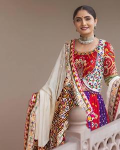 Traditional Gujarati Lehenga Choli for Women Heavy Embroidered <strong>Ghagra</strong> with Dupatta for Winter Weddings &amp; Festive Wear - Product Image 6