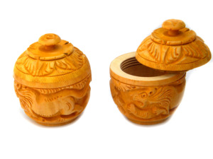 Hint el işi oyma kavanoz ve kutu depolama malzemesi ve konteyner aslan ağaç oyma çok amaçlı kavanoz kapaklı fil ağacı - Product Image 3