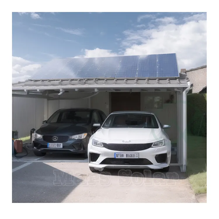 Panel de almacenamiento de energía solar híbrido con litio para coche eléctrico, montaje de energía solar para uso doméstico, 10kw