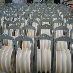 Bundled Three Wheel Nylon Conductor <strong>Stringing</strong> <strong>Block</strong> Pulley - Product Image 6
