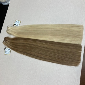 高品质人头马混发高光彩色人发纬纱超双拉浓密发