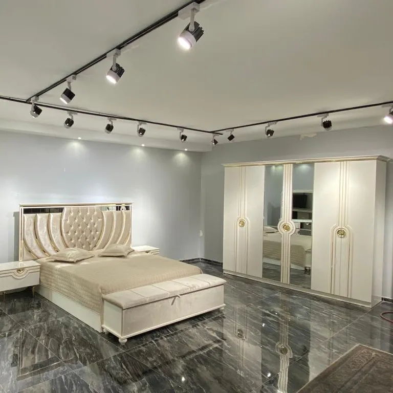 Nil 9 pcs truciolare camera da letto turca economica Set mobili per Hotel stile minimalista camera da letto in legno-truciolare grossista turchia