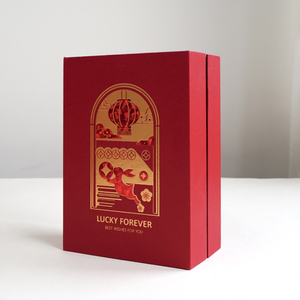 Premium baskı çevre dostu sert karton hediye kutuları ile özelleştirilebilir kırmızı katlanabilir ambalaj - Product Image 3