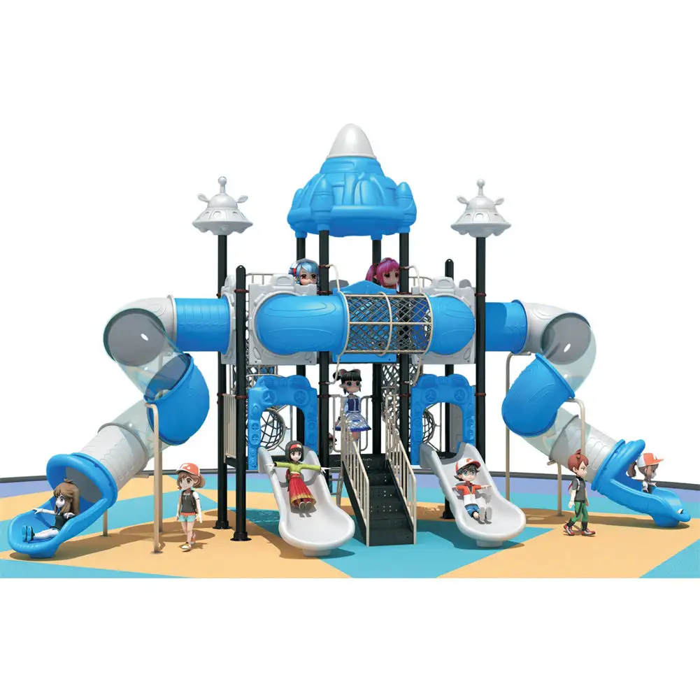 Design unico attraente per bambini parco giochi all'aperto, spazio a tema per bambini di plastica Play House