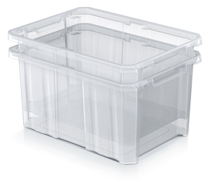 Recipientes de almacenamiento de plástico transparente apilables con tapas-Contenedores versátiles y duraderos para organización y almacenamiento multiusos