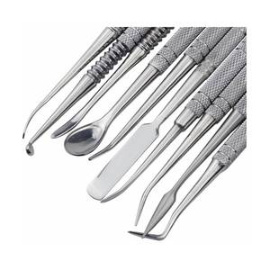 Paslanmaz çelik laboratuvar Mini çift uçlu Spatula yarı-mikro kürek konik ok ucu düz polimer kil ve araçları - Product Image 5