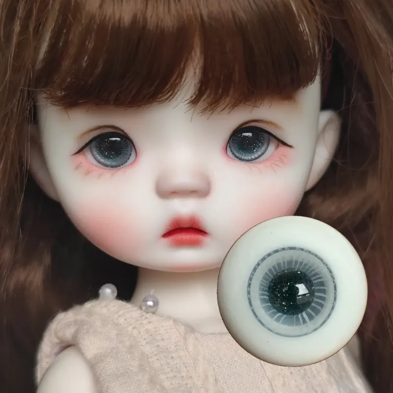 Handmade BJD Eyeball Natural Gray Glass Doll Eyeball for 1/3 1/4 1/6 1/8 OB11 Scale BJD Doll