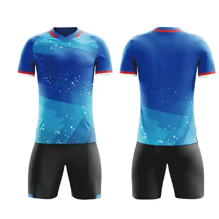Uniformes de fútbol azul cielo, ropa deportiva transpirable de secado rápido para hombre