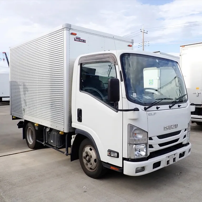 Japonés usado buen acondicionado ELF ISUZU Van Trucks para la venta
