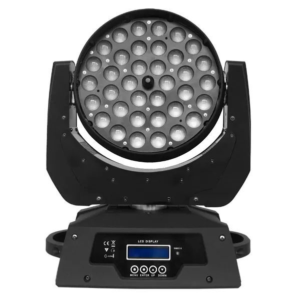 Foco de luz led para escenario, lámpara de cabeza móvil de enfoque, 36pcsX10W