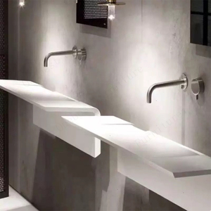 2025 tùy chỉnh vuông bề mặt rắn rửa lưu vực treo tường lưu vực bảng ban công ngoài trời tích hợp lưu vực - Product Image 3